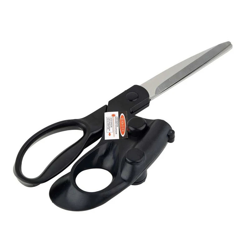Popular New Professional Laser Guided Scissors for Home Crafts Wrapping Gifts Fabric Sewing Cut Straight Fast Scissor Shear