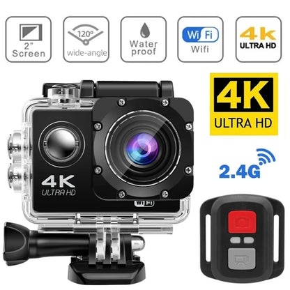 Ultra HD 4K/30fps WiFi 2.0-inch 170D Waterproof Helmet Video Recording Cameras Sport Cam With Remote Control Action Camera