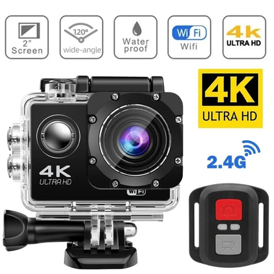 Ultra HD 4K/30fps WiFi 2.0-inch 170D Waterproof Helmet Video Recording Cameras Sport Cam With Remote Control Action Camera