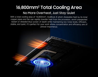 Blackview AceBook 8 Laptop 15.6" 12th Gen Intel Alder Lake N97 16GB RAM 512GB SSD + expansion up to 1TB Windows 11 Home 15.6"