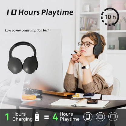 #NEW Fashion Wireless Bluetooth Headphones Over Ear HIFI Stereo Headsets True Sports With Earphones TF/AUX Music Player with Mic