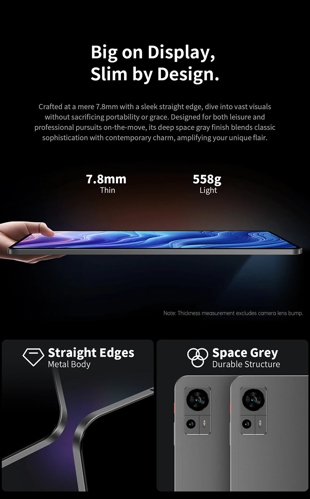 Teclast T60 Android 14 Tablet 12" 2K 90Hz Display, UNISOC T620, Max 20GB RAM, 256GB ROM, 8000mAh, 18W Fast Charge, 4G LTE, GPS