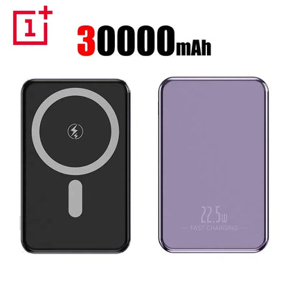 OnePlus 50000mAh Magnetic Power Bank Magnet Wireless Ultra Slim Fast Charge Auxiliary Battery Charging For IPhone Samsung Xiaomi