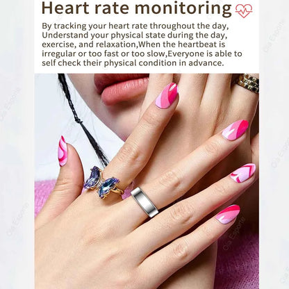 2025 New For Xiaomi Smart Ring Men Women, Heart Rate and Blood Oxygen Monitor Smartring IP68 & 5ATM Waterproof, Multi-sport Mode