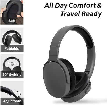 Kabelloser Bluetooth 5.3-Kopfhörer Over Ear Hifi-Stereo-Headset True Sports mit Kopfhörern TF/AUX-Musik-Player mit HD-Mikrofon