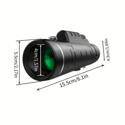 10x40 High Power Monocular for Smartphone, HD Telescope for Adults, Bird Watching, Hunting, Travel, Camping & Stargazing