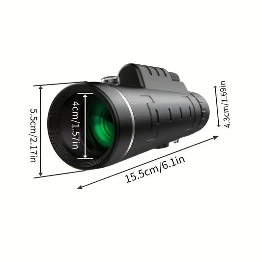 10x40 High Power Monocular for Smartphone, HD Telescope for Adults, Bird Watching, Hunting, Travel, Camping & Stargazing