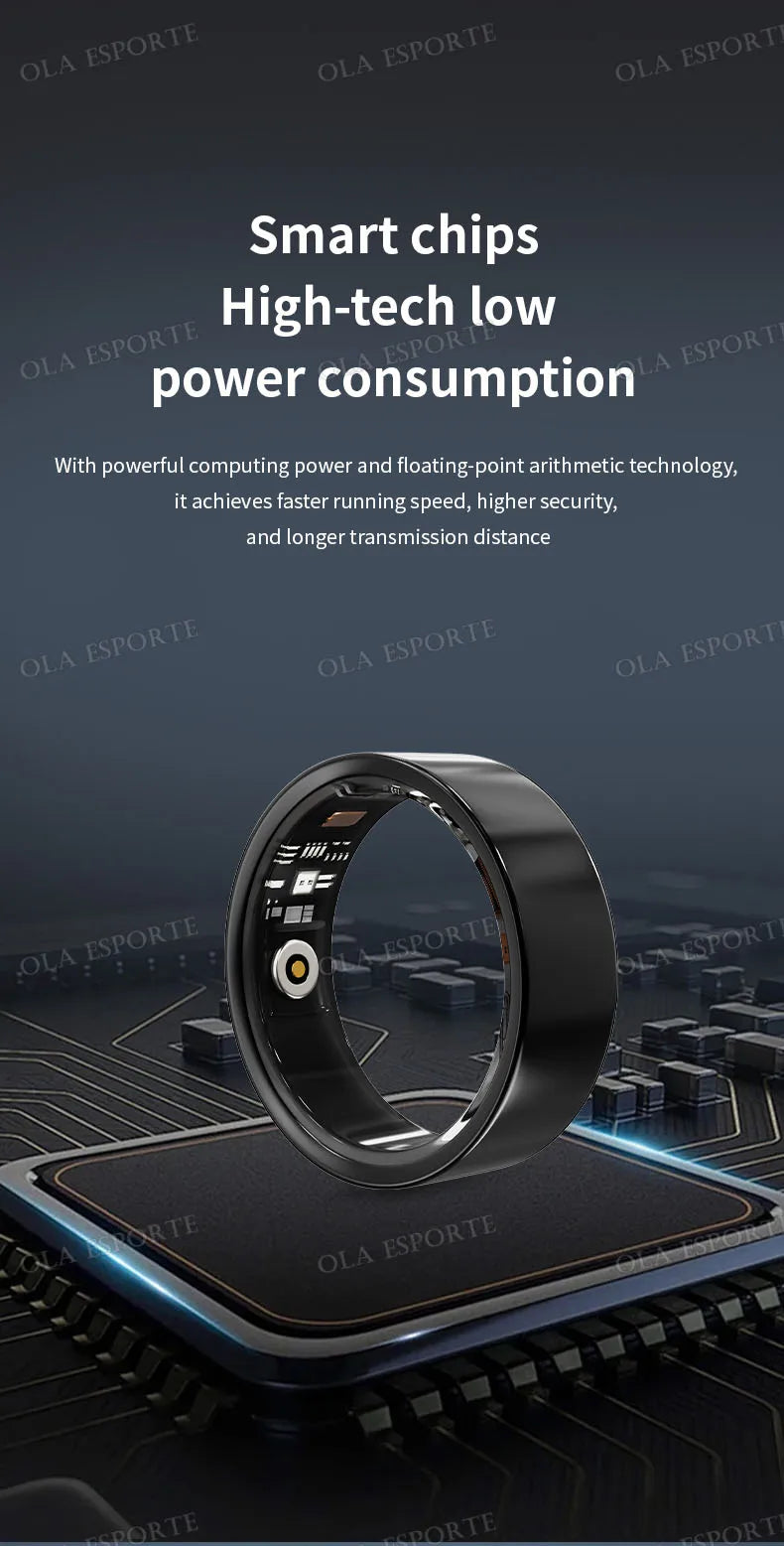 2025 New For Xiaomi Men Smart Ring Women, Heart Rate and Blood Oxygen Monitor Smartring IP68 & 5ATM Waterproof, Multi-sport Mode