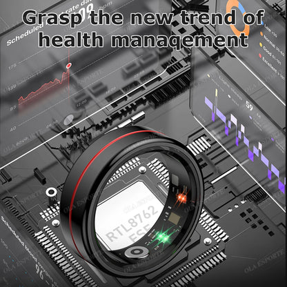 For Xiaomi Smart Ring Blood Pressure Heart Rate Monitoring Smartring IP68 & 5ATM Waterproof Multi-sport Mode Smartring Man Women
