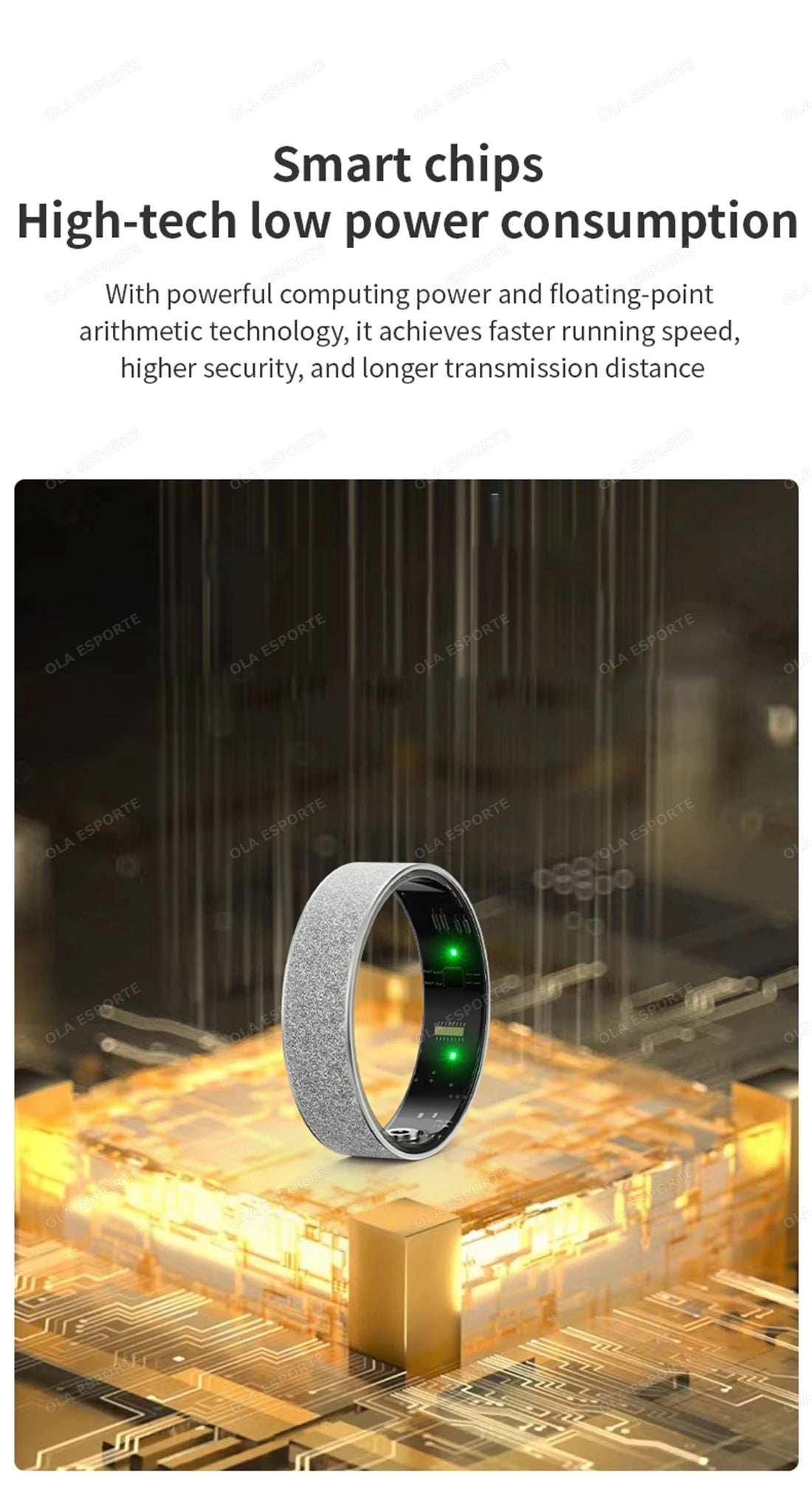 New Smart Ring with Charging Case for men women,Health and Sleep Monitor,iP68 & 5ATM Waterproof,Multi-sport Mode,For Android ios
