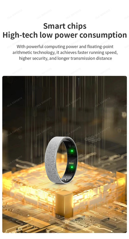 New Smart Ring with Charging Case for men women,Health and Sleep Monitor,iP68 & 5ATM Waterproof,Multi-sport Mode,For Android ios