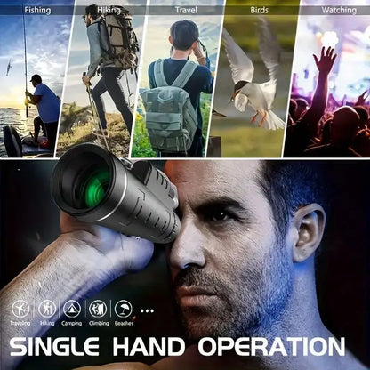 10x40 High Power Monocular for Smartphone, HD Telescope for Adults, Bird Watching, Hunting, Travel, Camping & Stargazing