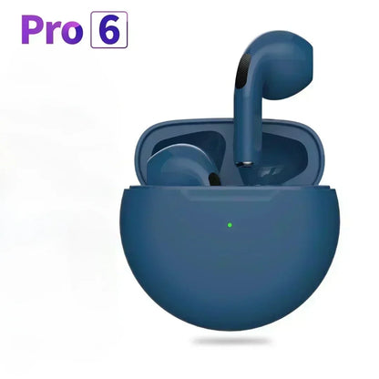 NEU Pro 6 TWS Kabellose Kopfhörer mit Mikrofon Fone Bluetooth-Ohrhörer Sport Lauf-Headset für Apple iPhone Xiaomi Pro6 Ohrhörer