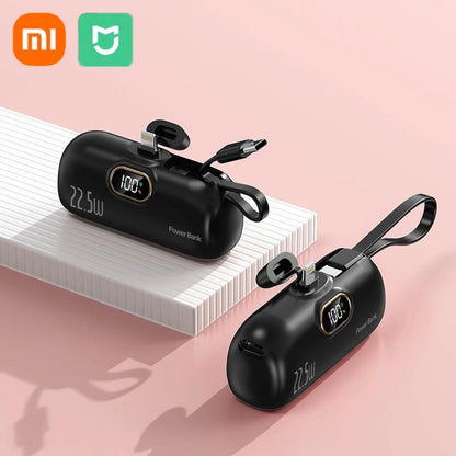 Xiaomi 30000mAh Mini Portable Power Bank Capsule Mobile Power Supply Emergency External Battery Fast Charger For Type-c iPhone