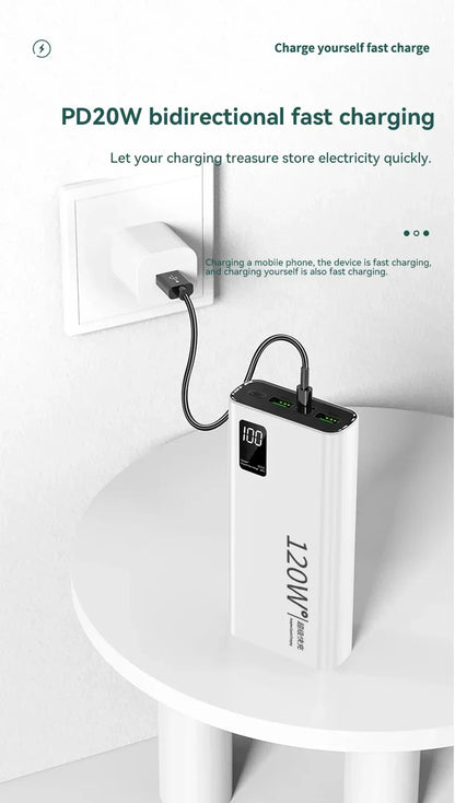 Oneplus 120W 50000mAh Power Bank High Capacity Fast Charging Powerbank Portable Battery Charger For Iphone Samsung Huawei Xiaomi