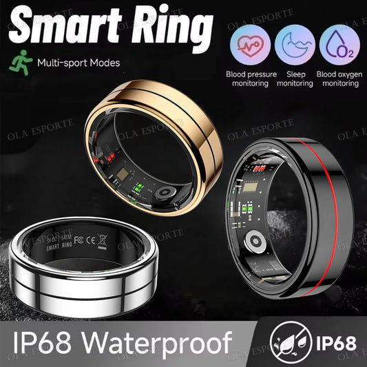 For Xiaomi Smart Ring Blood Pressure Heart Rate Monitoring Smartring IP68 & 5ATM Waterproof Multi-sport Mode Smartring Man Women