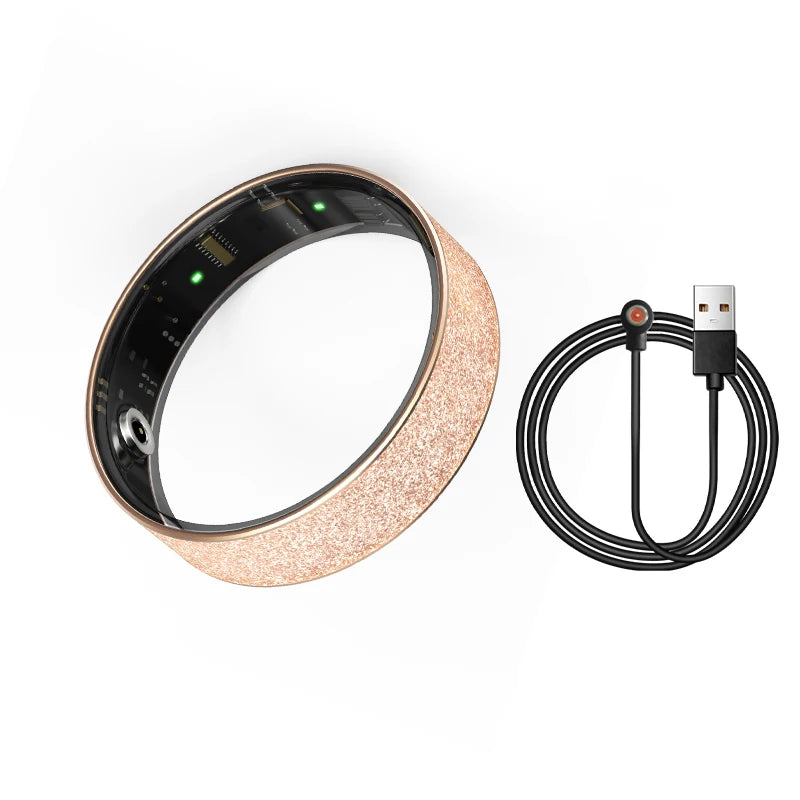 New Smart Ring with Charging Case for men women,Health and Sleep Monitor,iP68 & 5ATM Waterproof,Multi-sport Mode,For Android ios