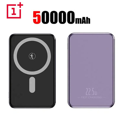 OnePlus 50000mAh Magnetic Power Bank Magnet Wireless Ultra Slim Fast Charge Auxiliary Battery Charging For IPhone Samsung Xiaomi