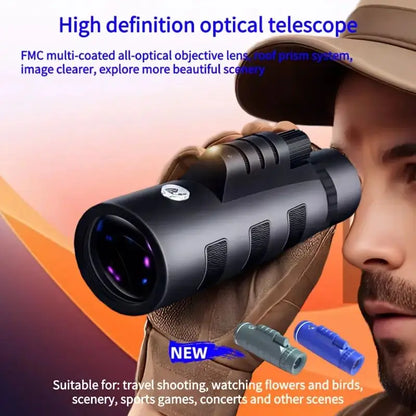 10x40 High Power Monocular for Smartphone, HD Telescope for Adults, Bird Watching, Hunting, Travel, Camping & Stargazing