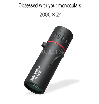 2000x24 HD Monocular Telescope Mini Portable Mobile Phone Telescope with Holder Outdoor Camping Hunting Birdwatching Telescopes