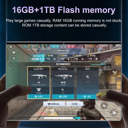 2025 New 5G Tablet 10.36Inch Android 13.0 Tablet MTK6797 16GB RAM 1TB ROM Tablet PC Dual Cameras Dual Sim Card Wifi Type-c