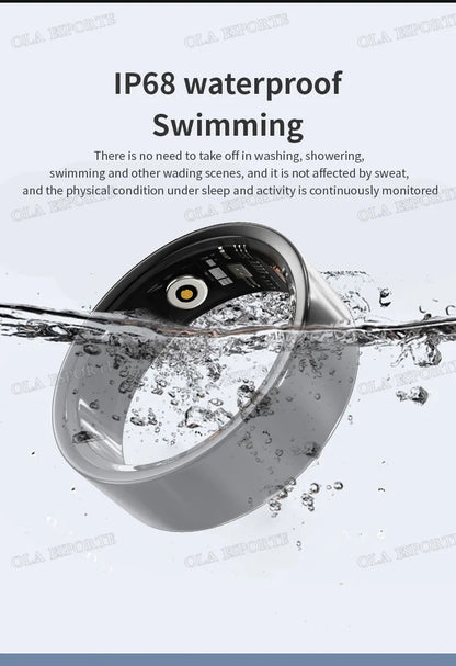 2025 New For Xiaomi Men Smart Ring Women, Heart Rate and Blood Oxygen Monitor Smartring IP68 & 5ATM Waterproof, Multi-sport Mode
