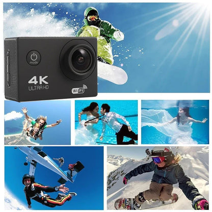 Action Camera 4K WiFi 2.0-inch Screen Waterproof 170D Underwater sports video cameras for motorcycle helmet Outdoor Sport Cam
