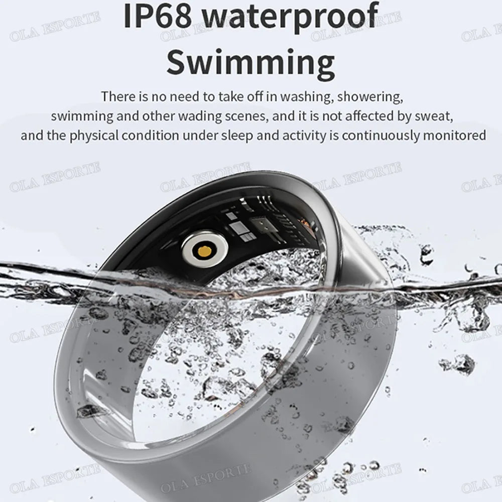2025 New For Xiaomi Men Smart Ring Women, Heart Rate and Blood Oxygen Monitor Smartring IP68 & 5ATM Waterproof, Multi-sport Mode