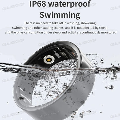 2025 New For Xiaomi Men Smart Ring Women, Heart Rate and Blood Oxygen Monitor Smartring IP68 & 5ATM Waterproof, Multi-sport Mode