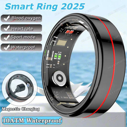 For Xiaomi Smart Ring Blood Pressure Heart Rate Monitoring Smartring IP68 & 5ATM Waterproof Multi-sport Mode Smartring Man Women