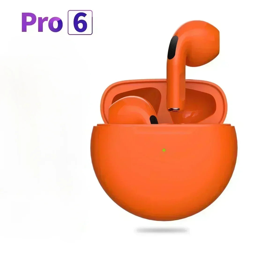 NEU Pro 6 TWS Kabellose Kopfhörer mit Mikrofon Fone Bluetooth-Ohrhörer Sport Lauf-Headset für Apple iPhone Xiaomi Pro6 Ohrhörer