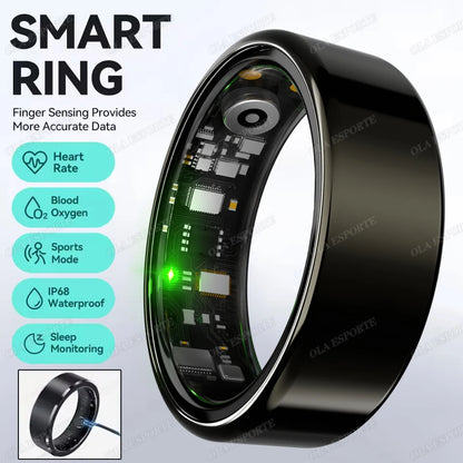 For Xiaomi Smart Ring Men Women Bluetooth Monitor Blood HeartRate Blood Oxygen Monitor Smartring MultiSport 5ATM Waterproof 2025
