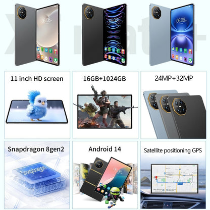 2025 Global Version XioamI PAD 8 Pro Snapdragon 8GEN2 Android 14 Tablet 11Inch HD 16GB+1TB 12000 mAh 5G Dual SIM Wifi Tables PC
