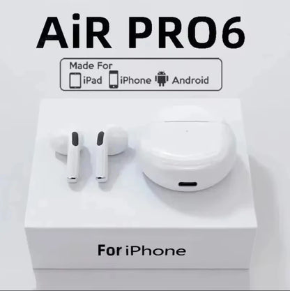 NEU Pro 6 TWS Kabellose Kopfhörer mit Mikrofon Fone Bluetooth-Ohrhörer Sport Lauf-Headset für Apple iPhone Xiaomi Pro6 Ohrhörer