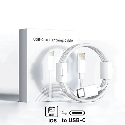 Original 30W Type C Quick Charger For iPhone 16 15 14 13 12 11 Pro Max Mini X XS XR Plus Magsafes Fast Charging Lightnings Cable