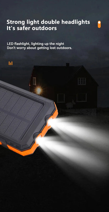 ONEPLUS 50000mAh Solar Power Bank Portable Charging Poverbank External Battery Charger Strong Light LDE Light for iphone Samsung