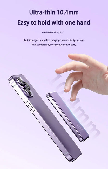 OnePlus 50000mAh Magnetic Power Bank Magnet Wireless Ultra Slim Fast Charge Auxiliary Battery Charging For IPhone Samsung Xiaomi