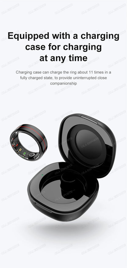 For Xiaomi Smart Ring Blood Pressure Heart Rate Monitoring Smartring IP68 & 5ATM Waterproof Multi-sport Mode Smartring Man Women