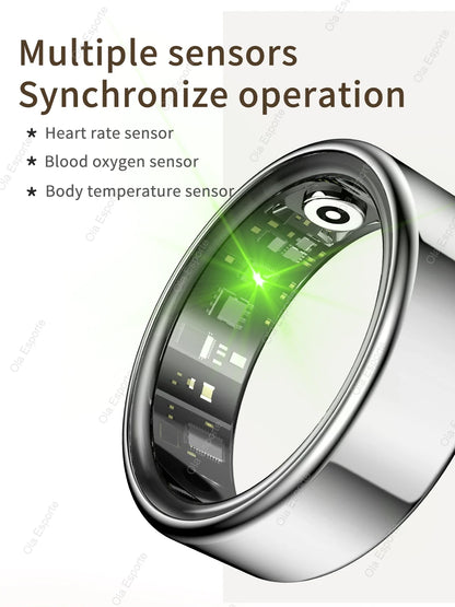 2025 New For Xiaomi Smart Ring Men Women, Heart Rate and Blood Oxygen Monitor Smartring IP68 & 5ATM Waterproof, Multi-sport Mode