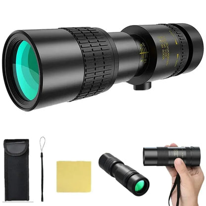 10-300X Zoom Metal HD Bak4 Powerful Binoculars Long Range Quality Portable Professional Telescope Monocular for Hunting