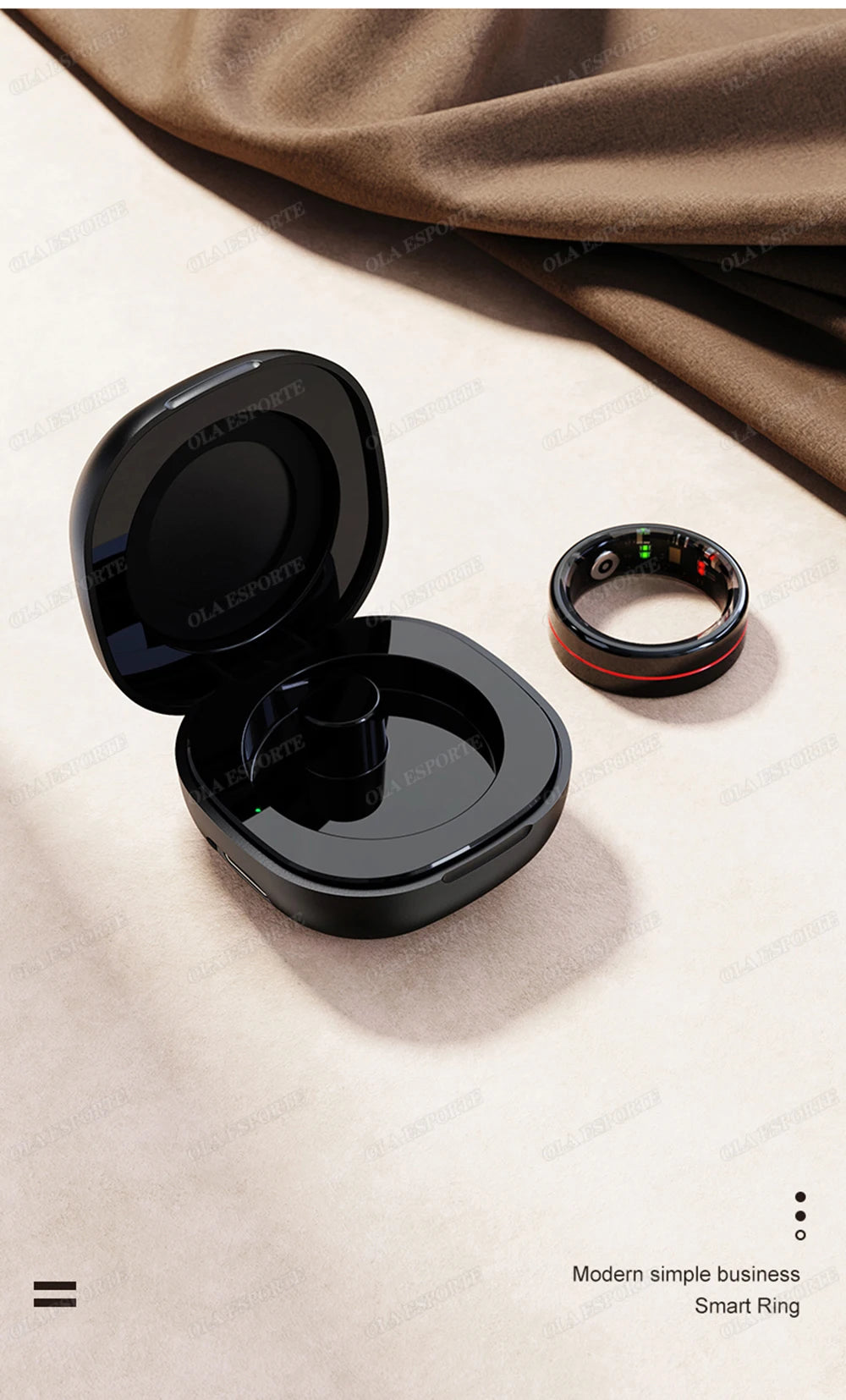 For Xiaomi Smart Ring Blood Pressure Heart Rate Monitoring Smartring IP68 & 5ATM Waterproof Multi-sport Mode Smartring Man Women