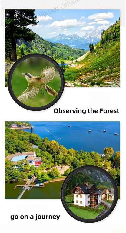 10-300X Zoom High Definition Powerful Binocular Telescope Remote Portable High Quality Professional Hunting Monocular Telescope