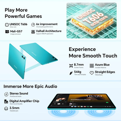 Teclast P30 Android 14 Tablet, 10.1 Inches, Maximum 12 Gb Ram, 128Gb Rom, 1280X800 Ips, Unisoc T606, 8 Cores, 6000 Mah