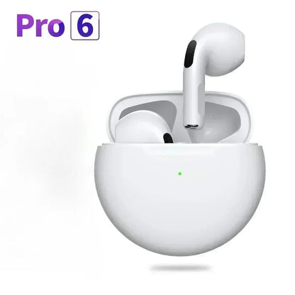 NEU Pro 6 TWS Kabellose Kopfhörer mit Mikrofon Fone Bluetooth-Ohrhörer Sport Lauf-Headset für Apple iPhone Xiaomi Pro6 Ohrhörer