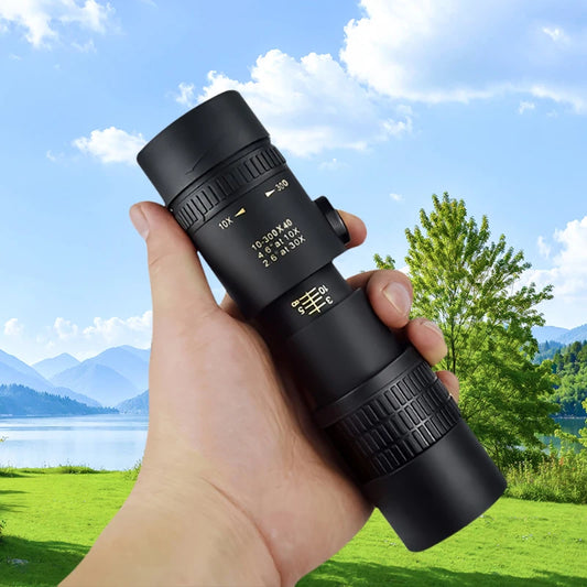 10-300x40 Zoom Telescope HD Portable Strong Binoculars Long Range Professional Monocular Low Night Vision For Hunting Camping
