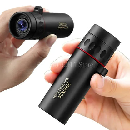 2000x24 HD Monocular Telescope Mini Portable Mobile Phone Telescope with Holder Outdoor Camping Hunting Birdwatching Telescopes