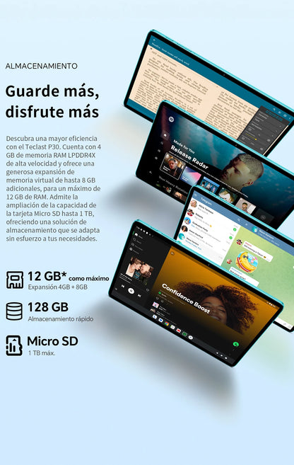 Teclast P30 Android 14 Tablet, 10.1 Inches, Maximum 12 Gb Ram, 128Gb Rom, 1280X800 Ips, Unisoc T606, 8 Cores, 6000 Mah