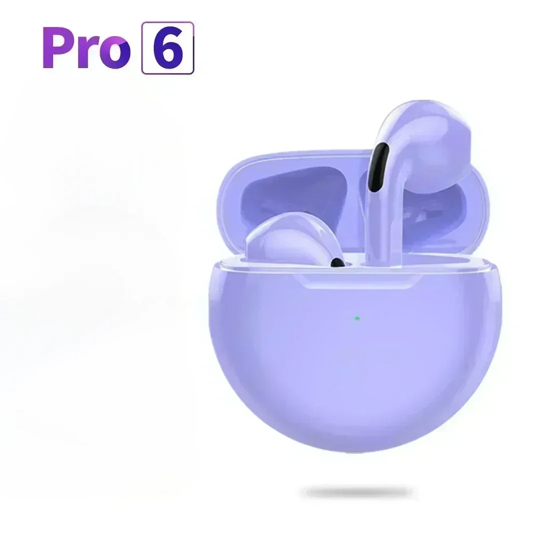 NEU Pro 6 TWS Kabellose Kopfhörer mit Mikrofon Fone Bluetooth-Ohrhörer Sport Lauf-Headset für Apple iPhone Xiaomi Pro6 Ohrhörer