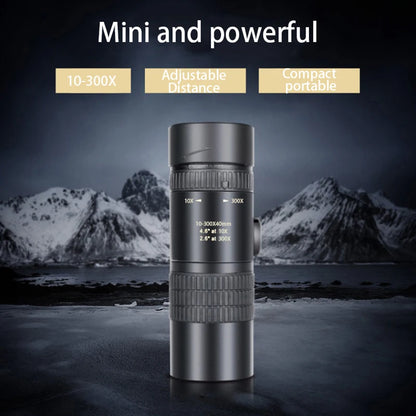 10-300x40 Zoom Telescope HD Portable Strong Binoculars Long Range Professional Monocular Low Night Vision For Hunting Camping