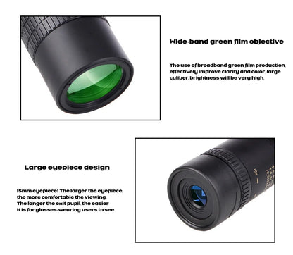 10-300X Zoom Metal HD Bak4 Powerful Binoculars Long Range Quality Portable Professional Telescope Monocular for Hunting